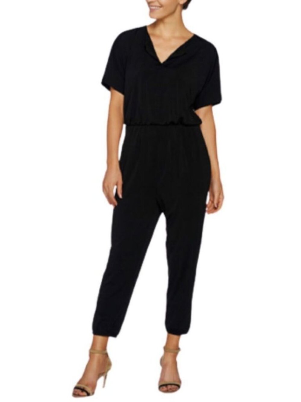 Lisa Rinna Petite Dolman Slv Knit Jumpsuit